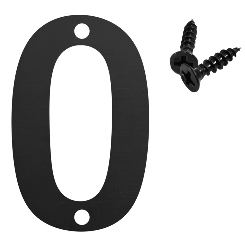 High Quality 4 inch House Numbers for Outdoor Use Modern Floating Design Black Shadow Finish Enhance Your Home Address