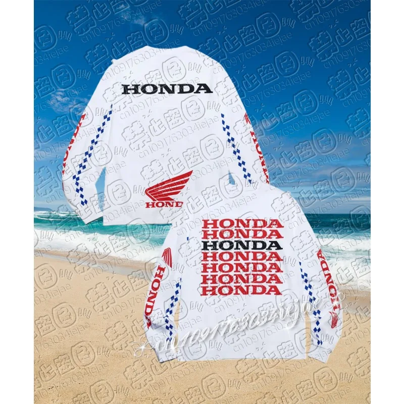 

Honda 2026, мотоциклетный трикотаж с длинными рукавами, рубашка для верховой езды, дышащая гоночная экипировка для бездорожья, удобный мото-топ для мужчин