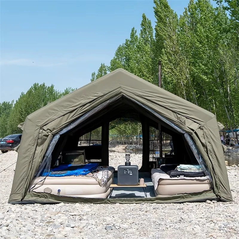 Large Family Waterproof Inflatable Air Tent Quick Automatic Opening One Bedroom for Camping Hiking Backpacking Beach House