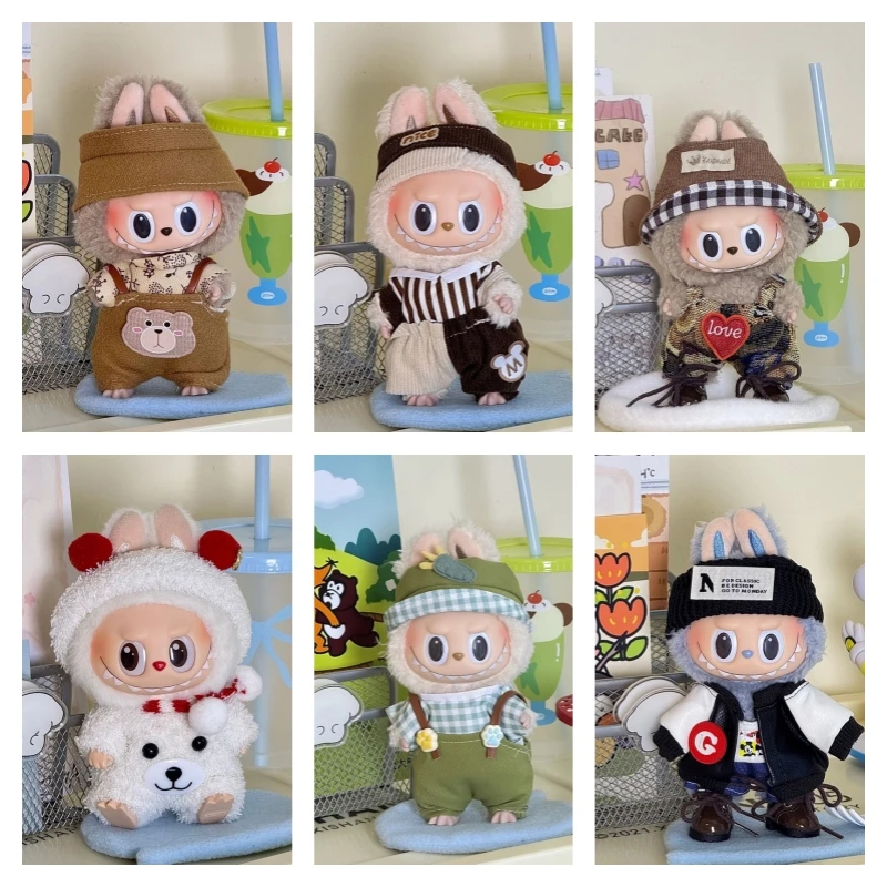 Ropa bonita de Labubu de 17cm adecuada para muñecas V1 V2 V3, monos, camisas, accesorios de ropa DIY, juguetes para niños, regalos