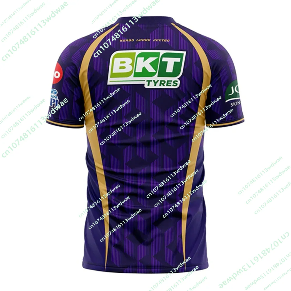 New IPL Kolkata Knight Riders Cricket Team Jersey Indian Men's Casual Sports 3D Print Adult  For Family Boys Fans Cricket Jersey
