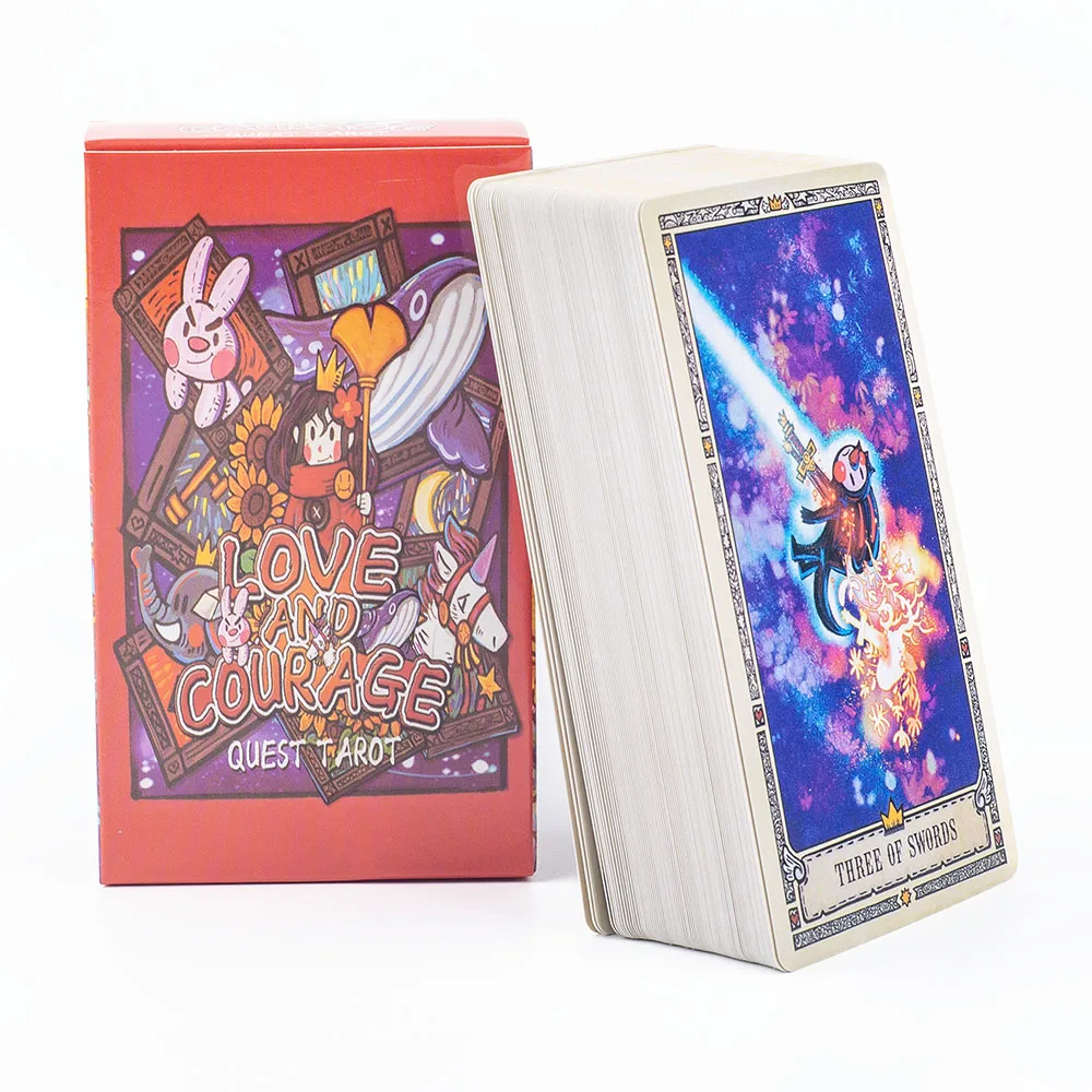 Love And Courage Quest Tarot Pocket Edition,78 Tarot Deck The Little Princess' Fantasy Journey Tarot Cards