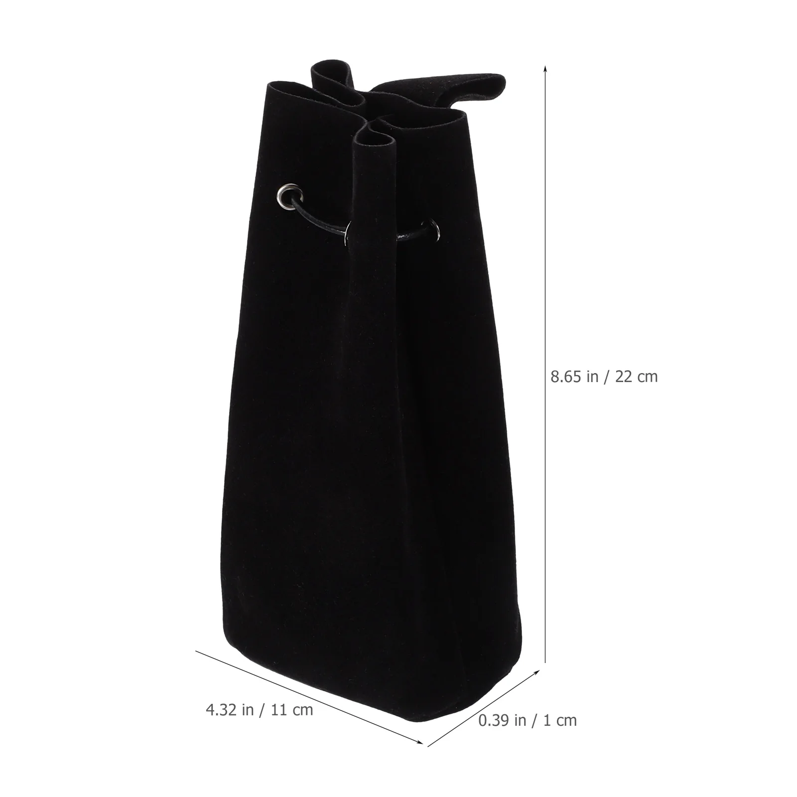 

Drawstring Bucket Bag Black Medieval Renaissance Suede Material Waist Pouch Purse Storage cosplay Favor Decorative