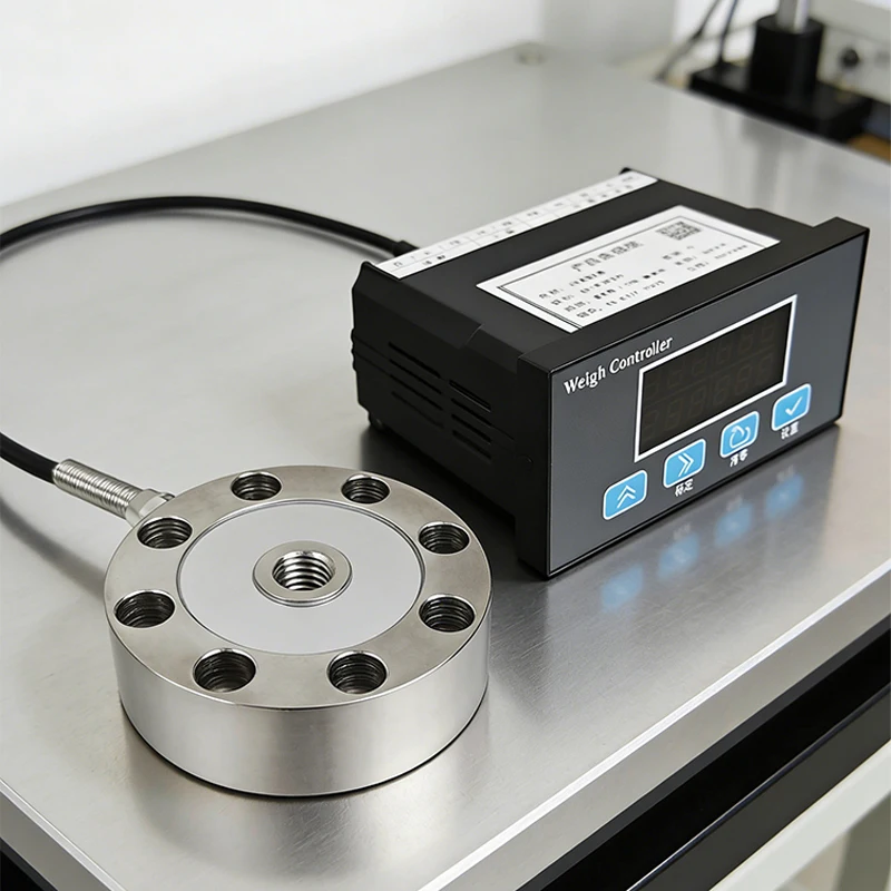 Φ72mm Spoke Load Cell and Intelligent Display Instrument, Stable Anti-Eccentric Load Weighing Sensor and Alarm Indicator