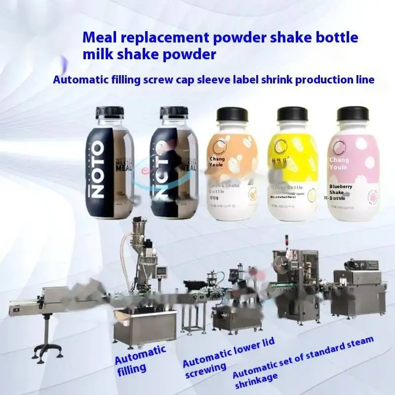 

Fully Automatic Protein Milkshake Meal Replacement Powder Shaker Bottle Filling Machine Chemical Powder Laboratory Equipment