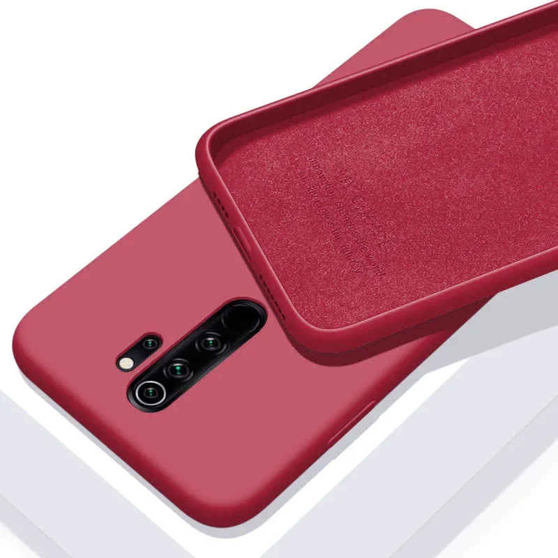 For XiaoMi RedMi Note 9 9s Pro 10 11 11S 10s 10T 9T 8 8T 7 Pro 9A 9C 10C Poco X3 F3 Soft Solid Candy Cover Liquid Silicone Case