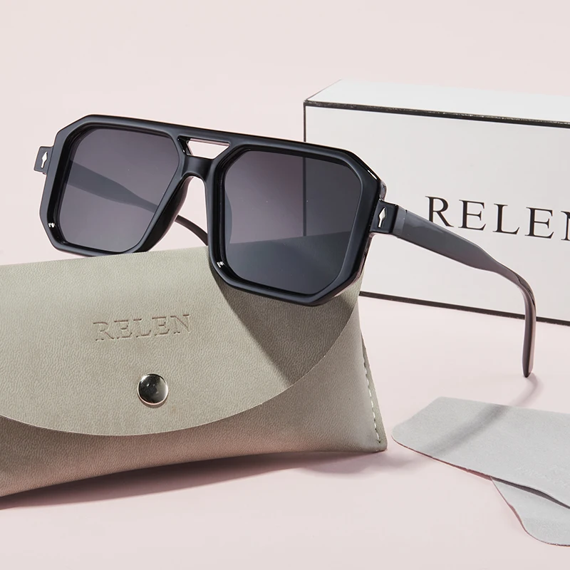 relen-1pc-oculos-de-moda-feminina-e-masculina-novo-design-da-marca-elegante-retro-duplo-feixe-preto-quadro-elegante-high-end-luz-luxo-personalizado-presente-decorativo-com-caso-de-oculos-e-pano