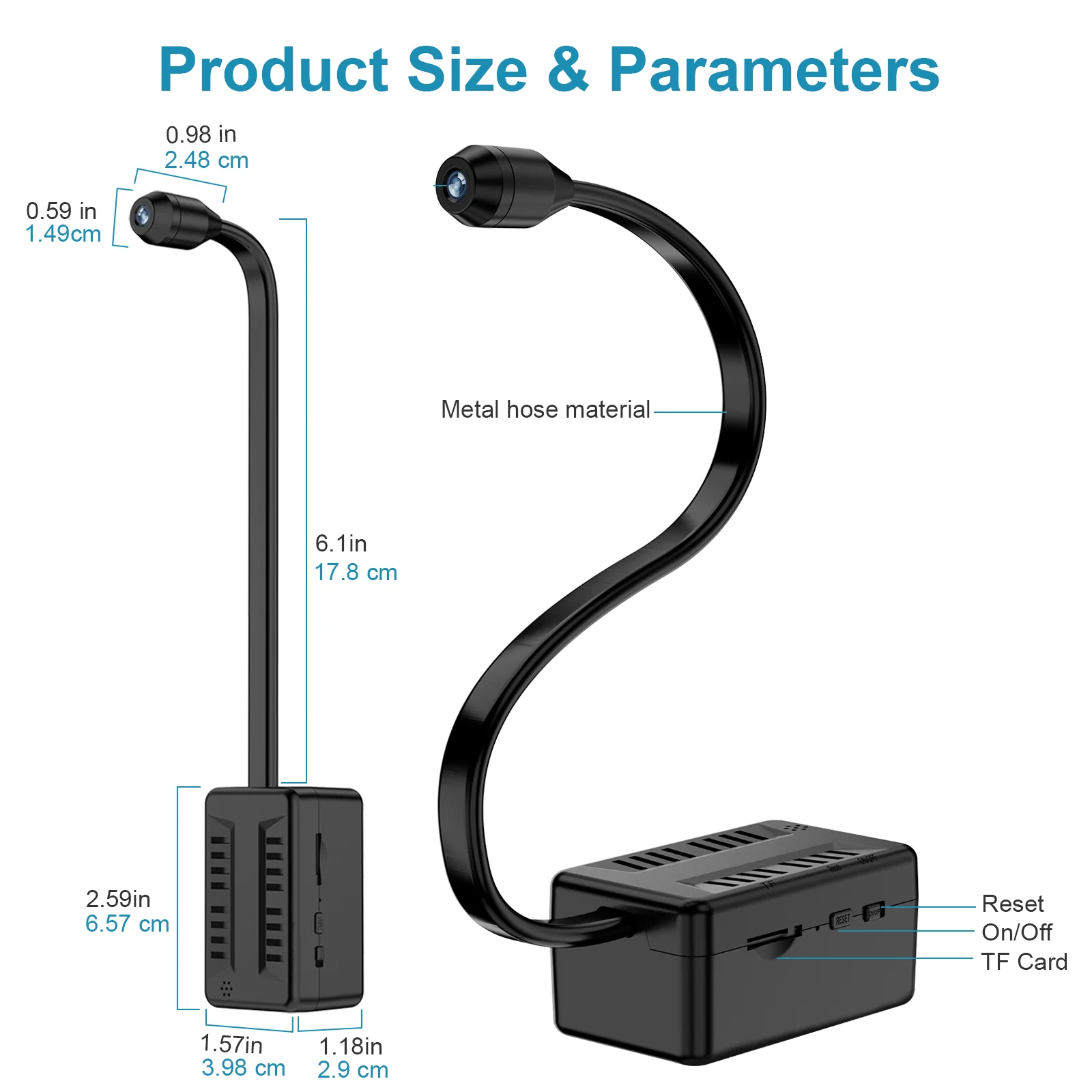 كاميرا WiFi 1080P 2.4G WIFI USB قابلة لإعادة الشحن مع بطارية 2000 مللي أمبير في الساعة، كشف الحركة، المراقبة عن بعد، عرض التطبيقات