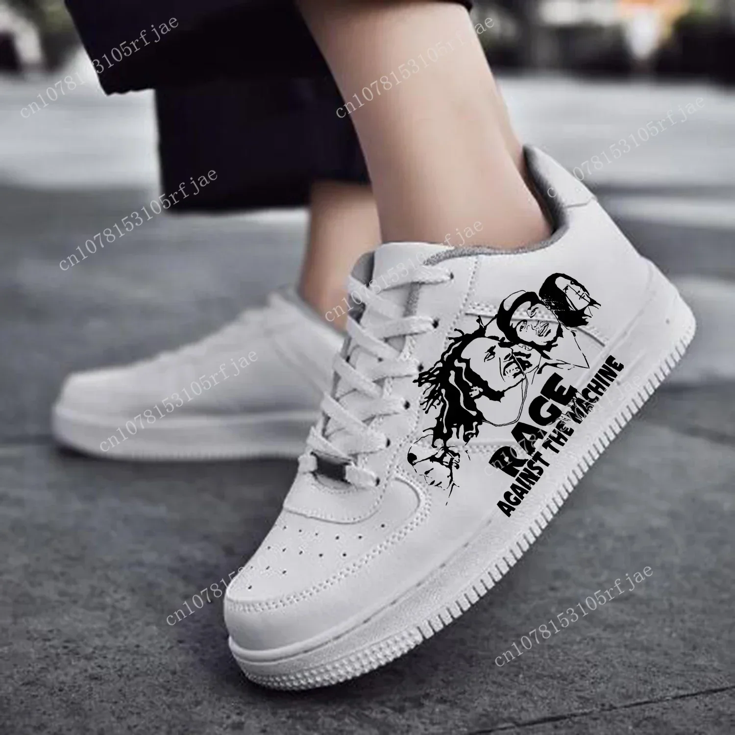 

Rage Against The Machine AF Basketball Mens Womens Sports Running High Quality Flats Force Sneakers Lace Up Mesh Custom Shoe