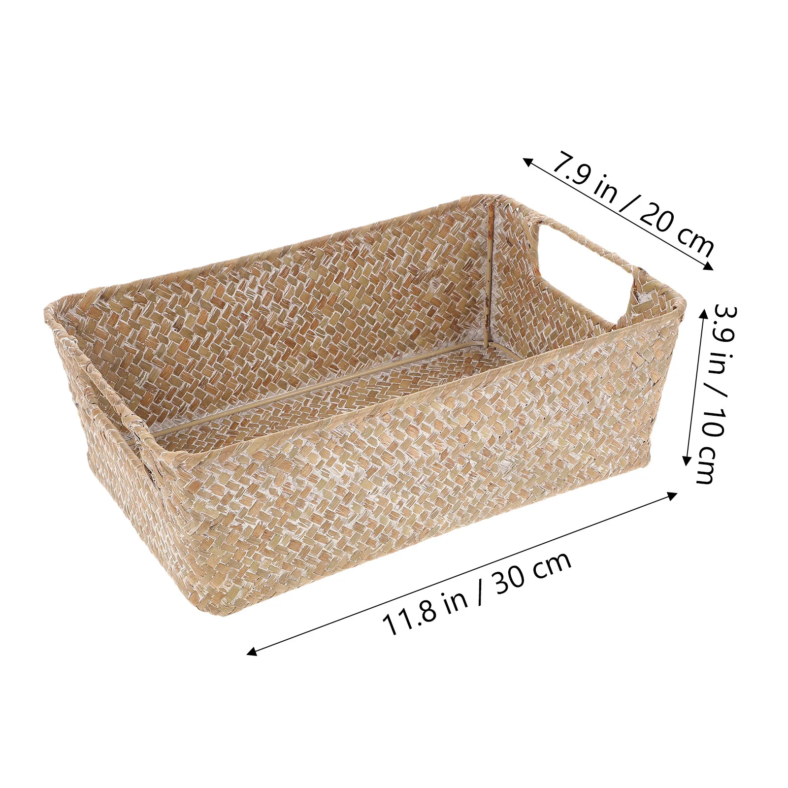 

Bread Basket Delicate Hand-Woven Metal Frame Multi-Function Storage Snack Container Fruit Basket Home Decor Picnic Use