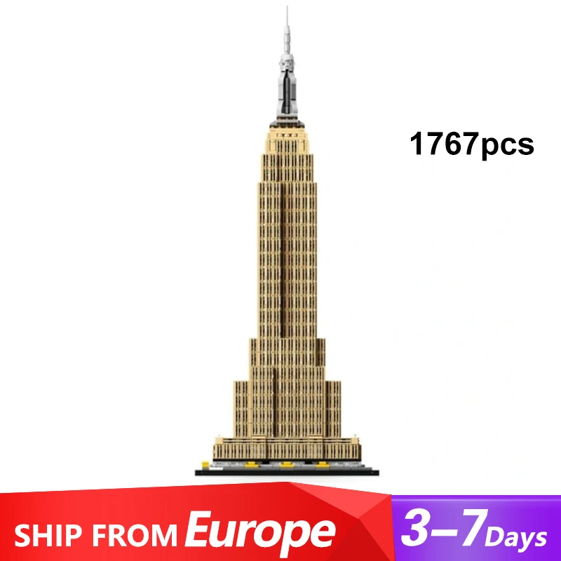 

1767PCS MOC Empire State Building Building Blocks Famous Landmark Building Model Desktop Decoration Assembly Toys Adults Gift