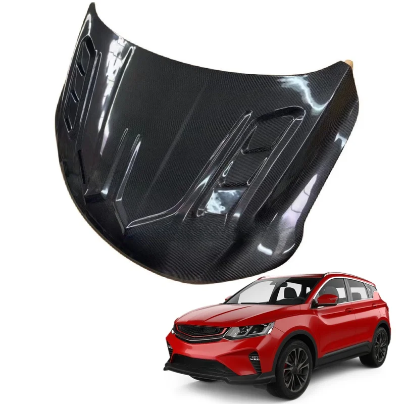 High Quality Wholesale Custom Opening Upgrade Carbon Fiber Engine Hood Brand New For Geely Coolray Binyue Auto Mod Parts