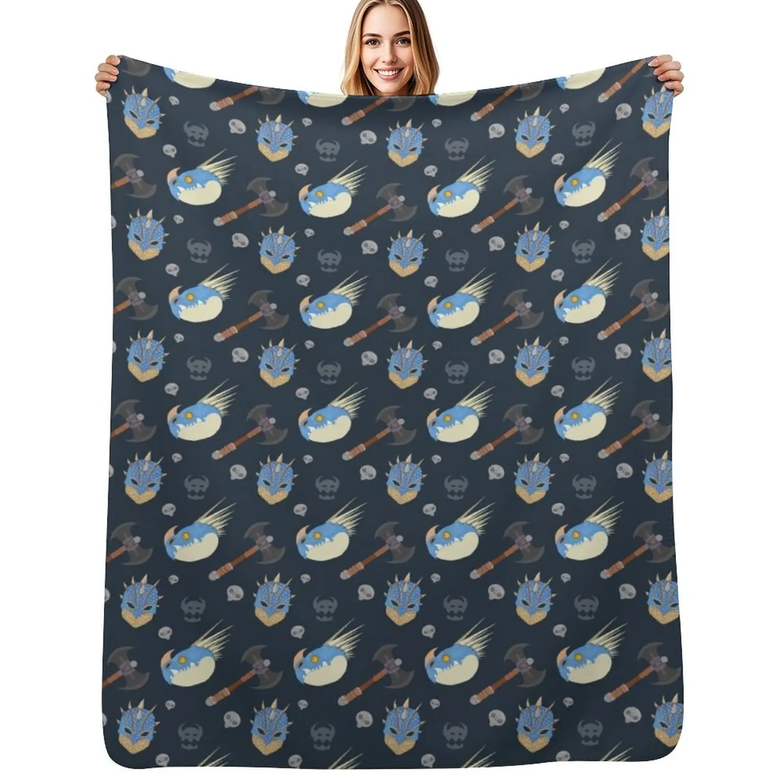 

HTTYD Astrid Pattern Throw Blanket Spring Fall Cozy Throw Blanket for Couch