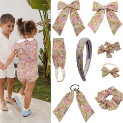 Cotton Floral Printing Cute Hairpins Girls  Hair headband Barrettes Solid Clip Kids Headwear Fashion Hot Diamond Love Hair Acces