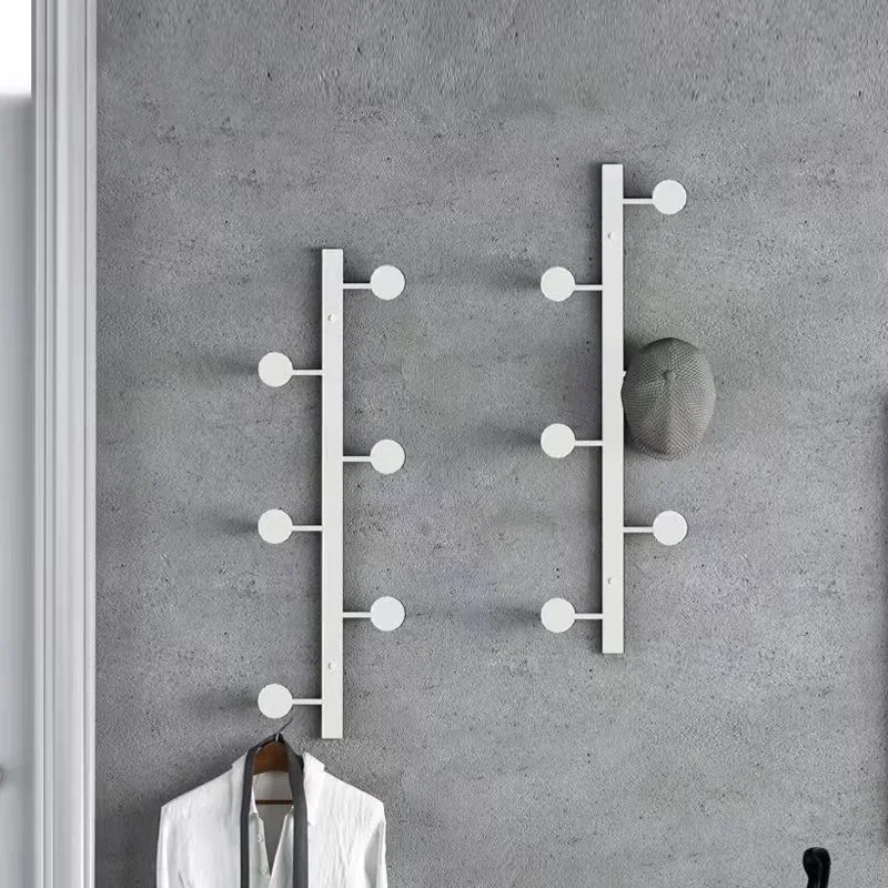 Japanese Style Minimalist Metal 4 Hooks Clothes Hat Rack Wall Hanging Creative Entrance Bedroom Decoration Foyer Hooks Hangers