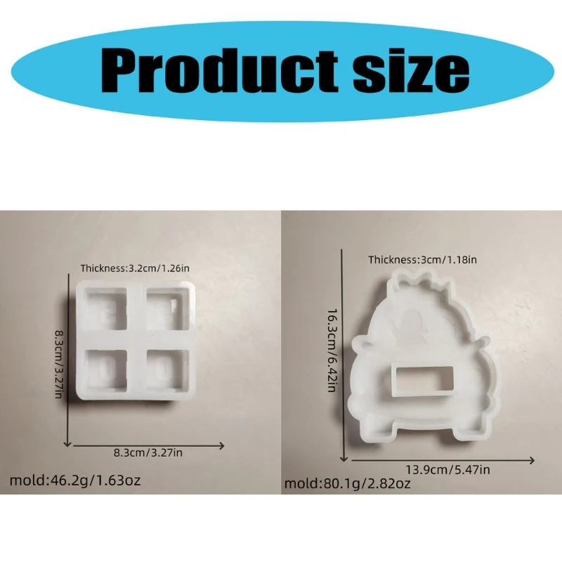 Multipurpose Sturdy Silicone Countdown Holder Mold Set Portable for Resin Plaster Craft Supplies Assorted Sizes image 6