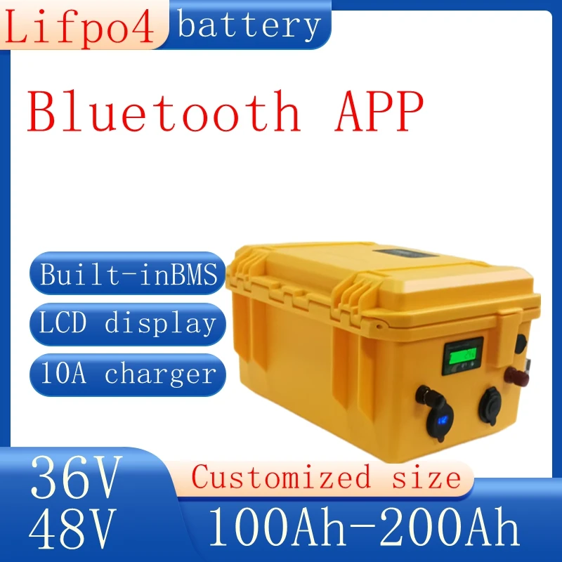 

Trolling Motor Motorhome Solar System RVBMS 12S 16S 36V 48V 100Ah 120Ah 150Ah 200Ah Lifepo4 Lithium Battery for 3600W 5000W
