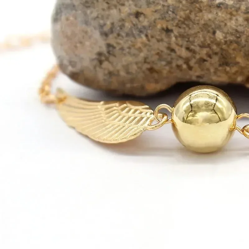 Personality Quidditch Golden Snitch Bracelet Hogwarts Magic Academy Hermione Snitch Bangle for Fans Gift Jewelry Accessories view 4