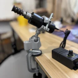 Leather Polishing Electric Grinder Desk Holder Sanding Rod Edge Polisher Kit Leathers Craft DIY Tools Burnisher Stepless Speed