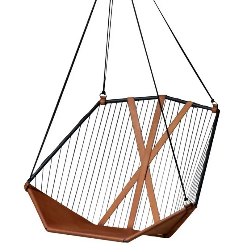 

Home simple modern round swing chair, artistic personality balcony bedroom rest practical suspension chair