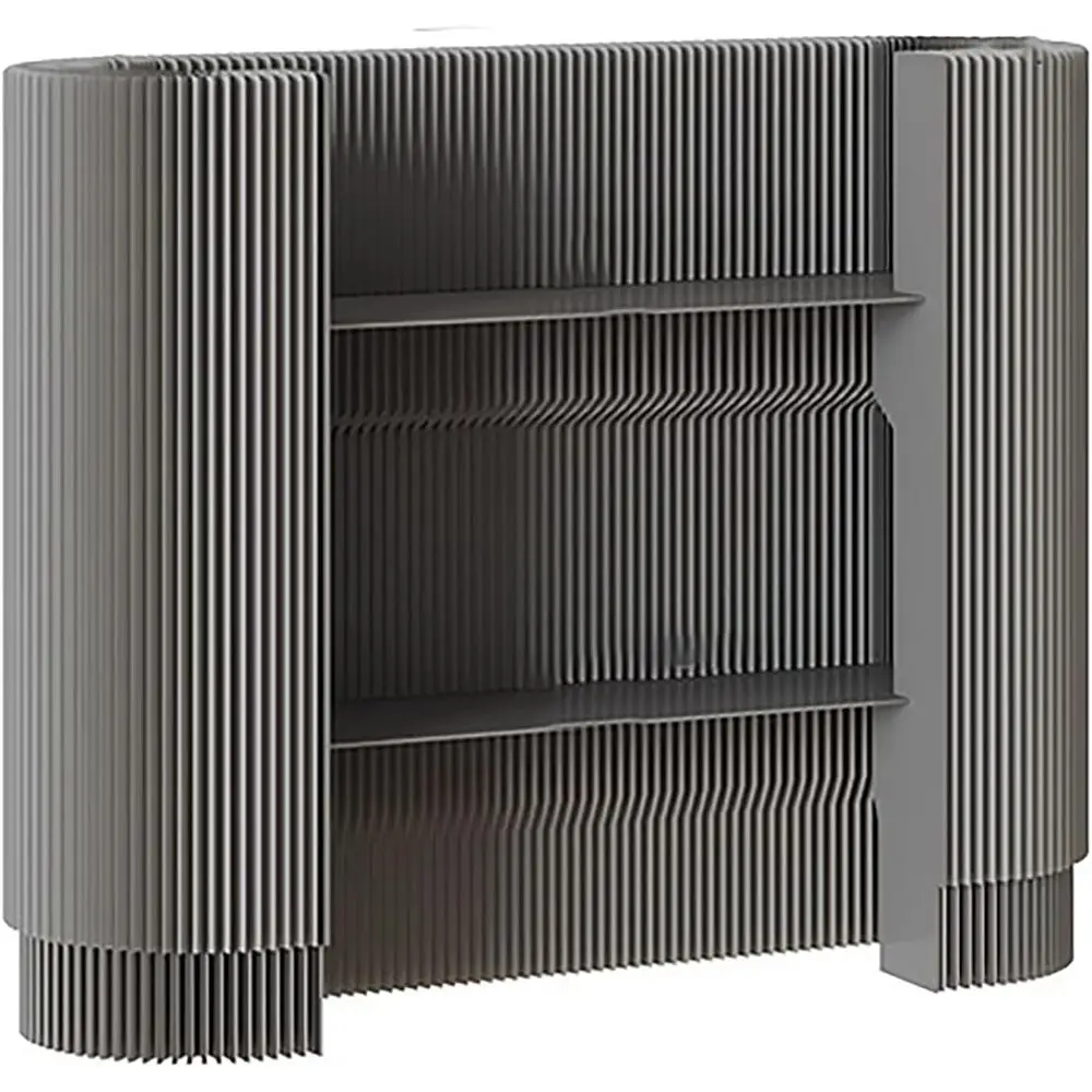 

Compact Adjustable Office Desk with Storage, Ideal for Beauty Salons, Retail Spaces, and Cashier Stations - Gray