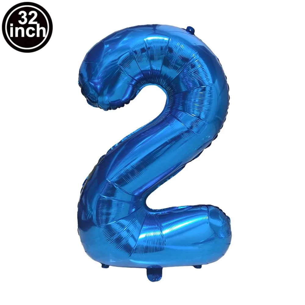 Navy Blue Number 1 2 3-9 Balloon 32Inch for 1st-9th Birthday Decoration Navy Blue Foil Number Ballon for Birthday Party Decor