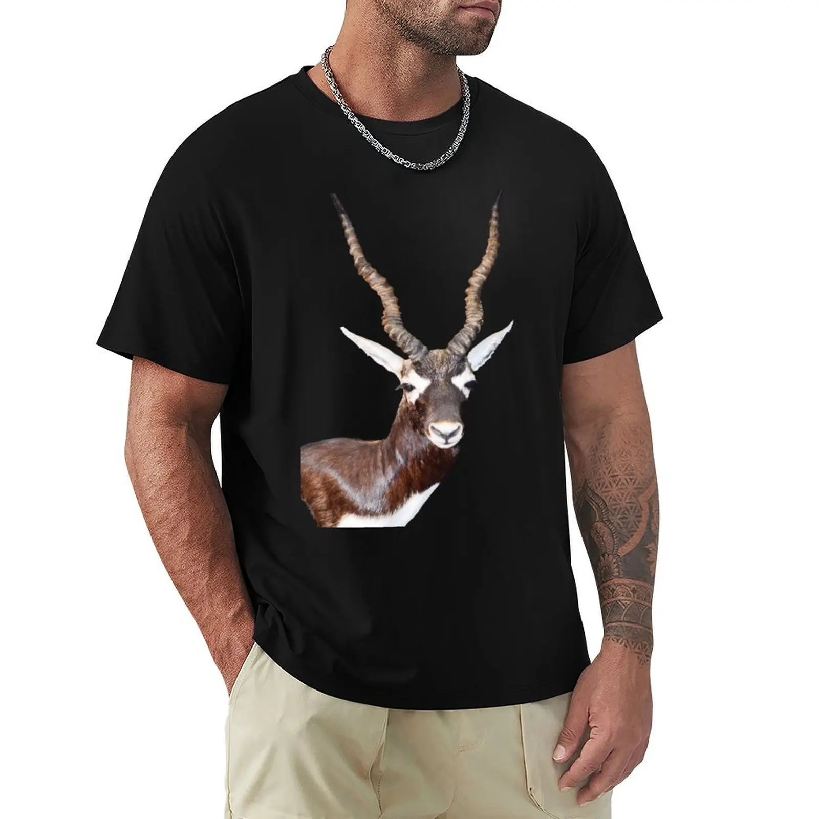 Texas Blackbuck Antelope - photo by Dody Denman T-Shirt man t shirts for men casual T-Shirt