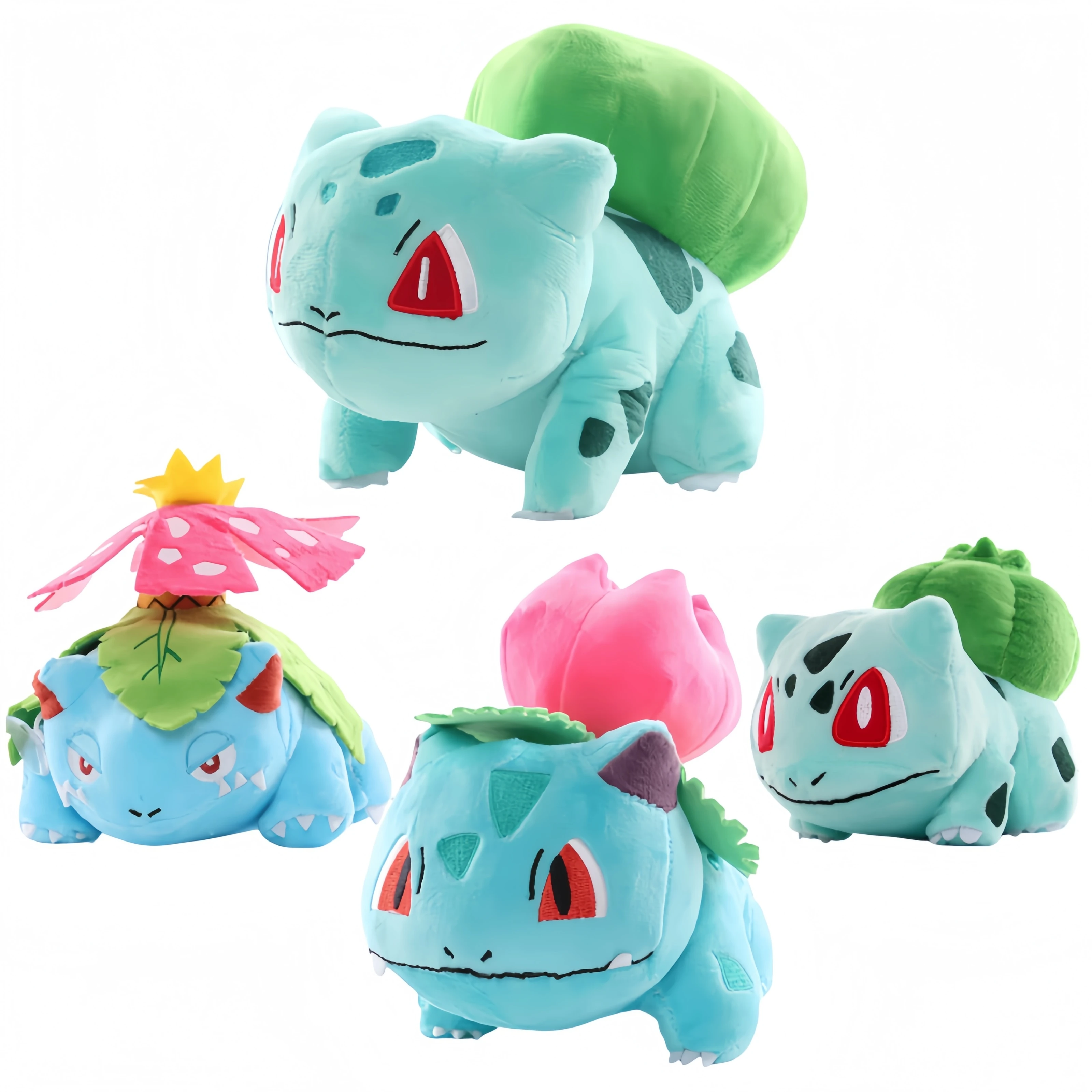 Muñecos de Peluche de Pokémon Bulbasaur, Bulbasaur Peluche, Ivysaur, Venusaur, Lindos Muñecos de Peluche de Anime para Máquina de Garras, Regalo de Navidad para Niños