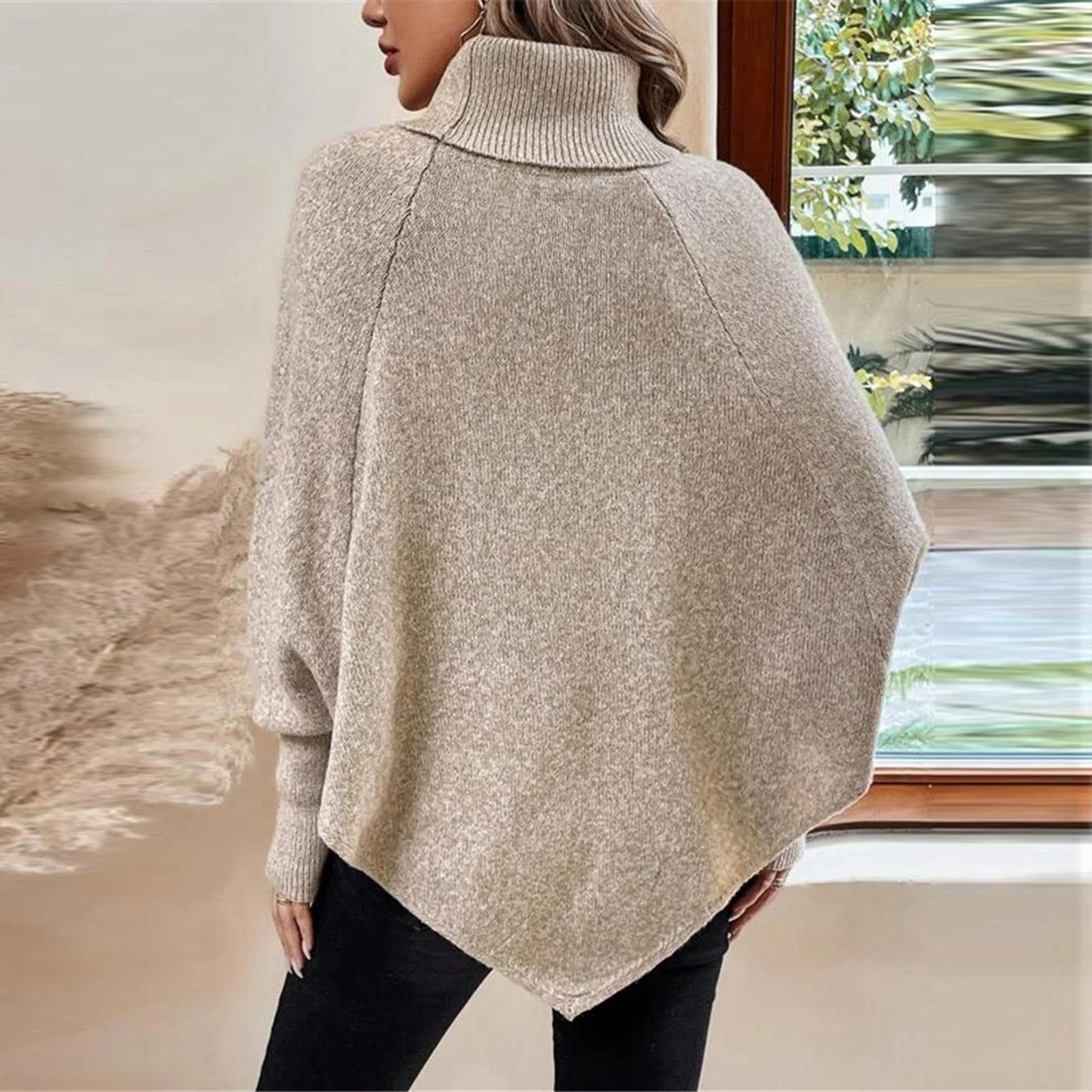

Women'S Casual Cable Knit Turtleneck Button-Decorated Long Sleeve Sweater Winter Clothes Woman Ropa De Mujer Sweater For Woman
