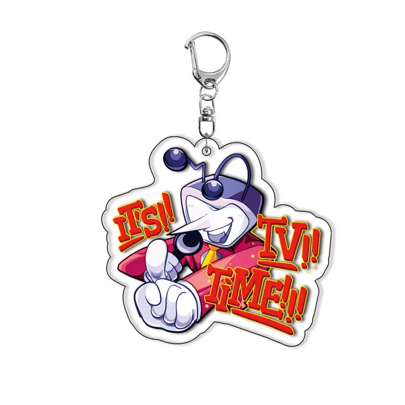 Deltarune Cartoon God Man I Love TV Game Figure Acrylic Keychain Bag Pendant Pixels Exquisite Keyring Student Birthday Gift