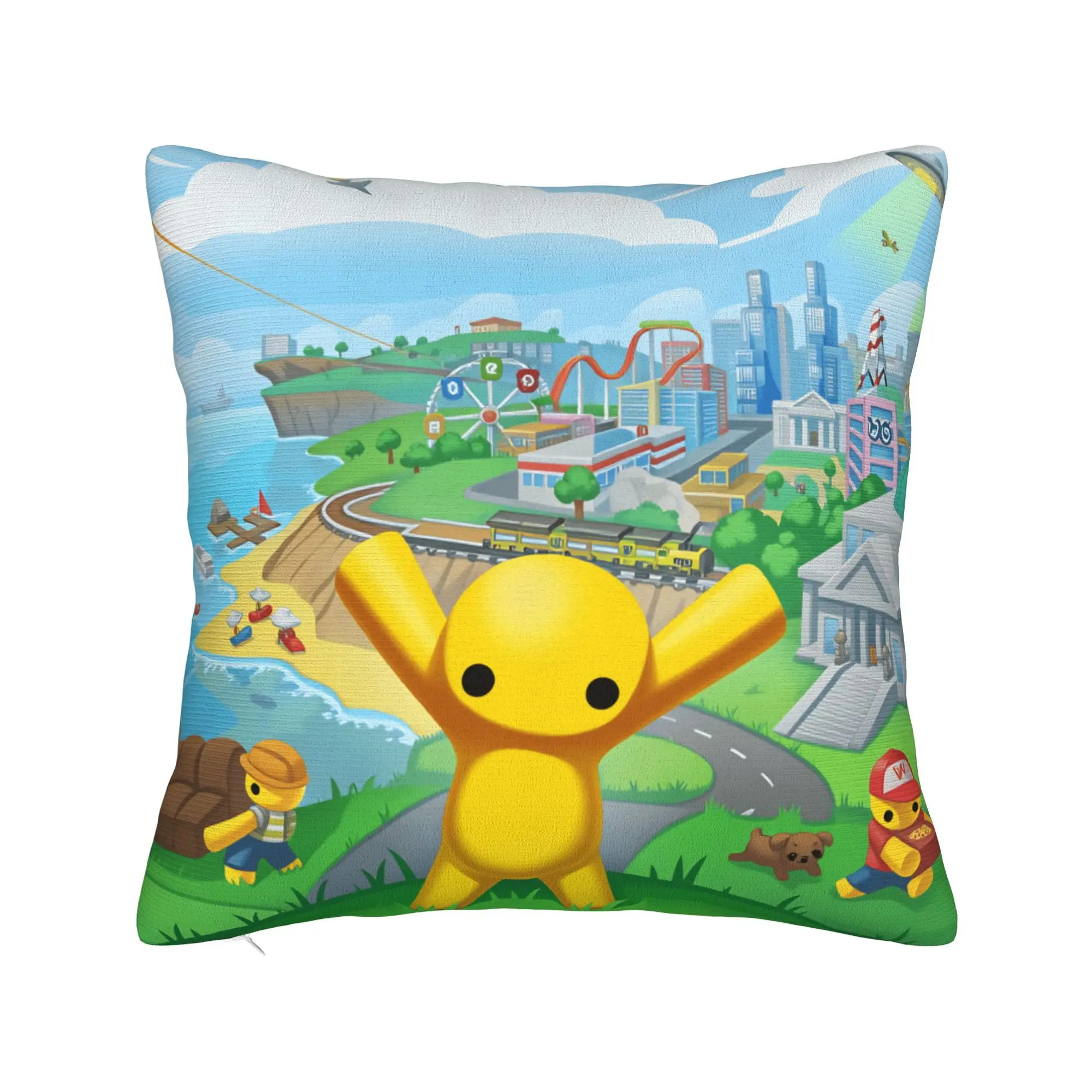 Wobbly Life Holiday Games Pillow Case  Soft Pillow Cover For Couch Sofa Bedroom Kawaii Pillowcases