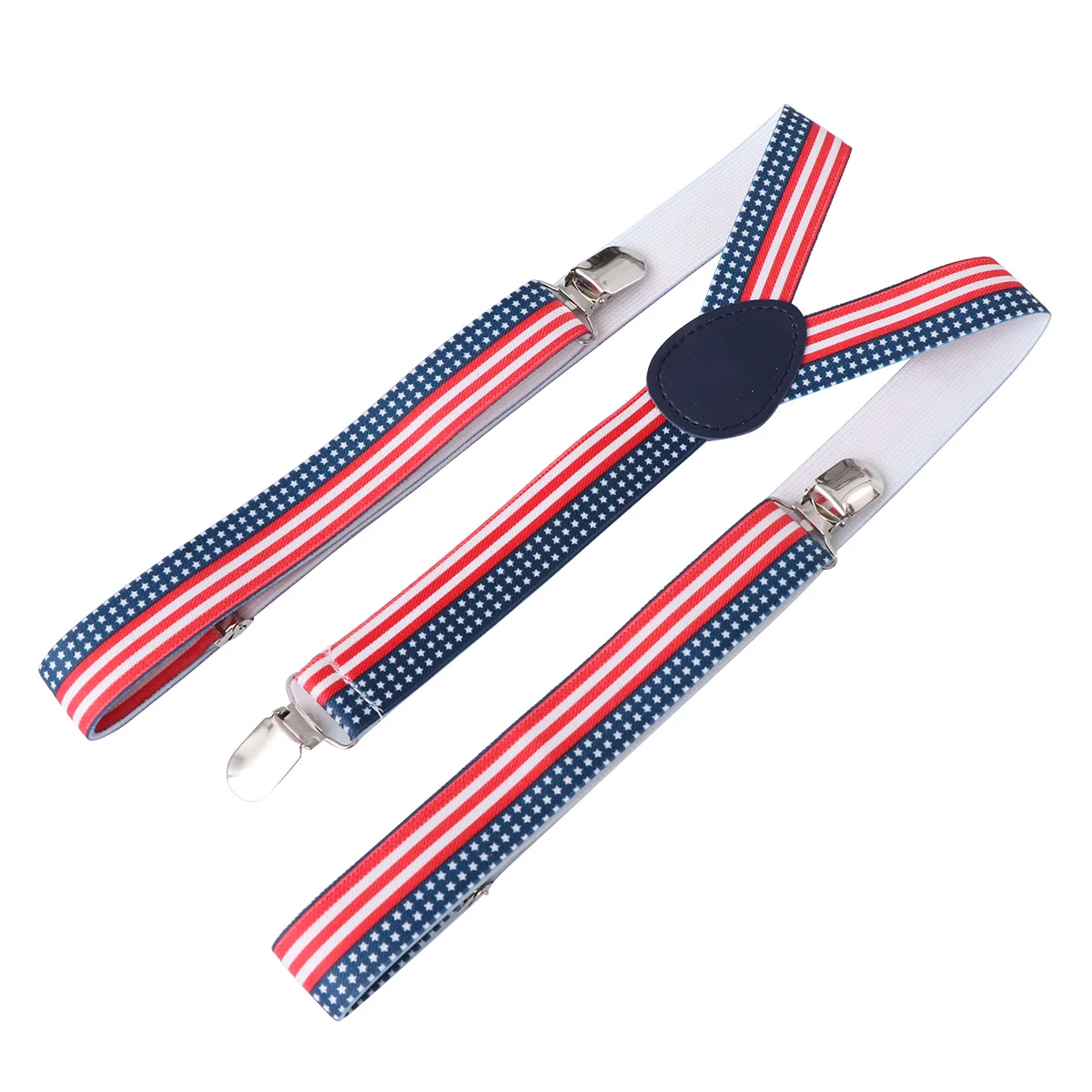 

Us Flag Printing Elastic Clip-on Suspenders Adjustable Y-Shaped Braces for Men Women Casual Party Fashion Suspender