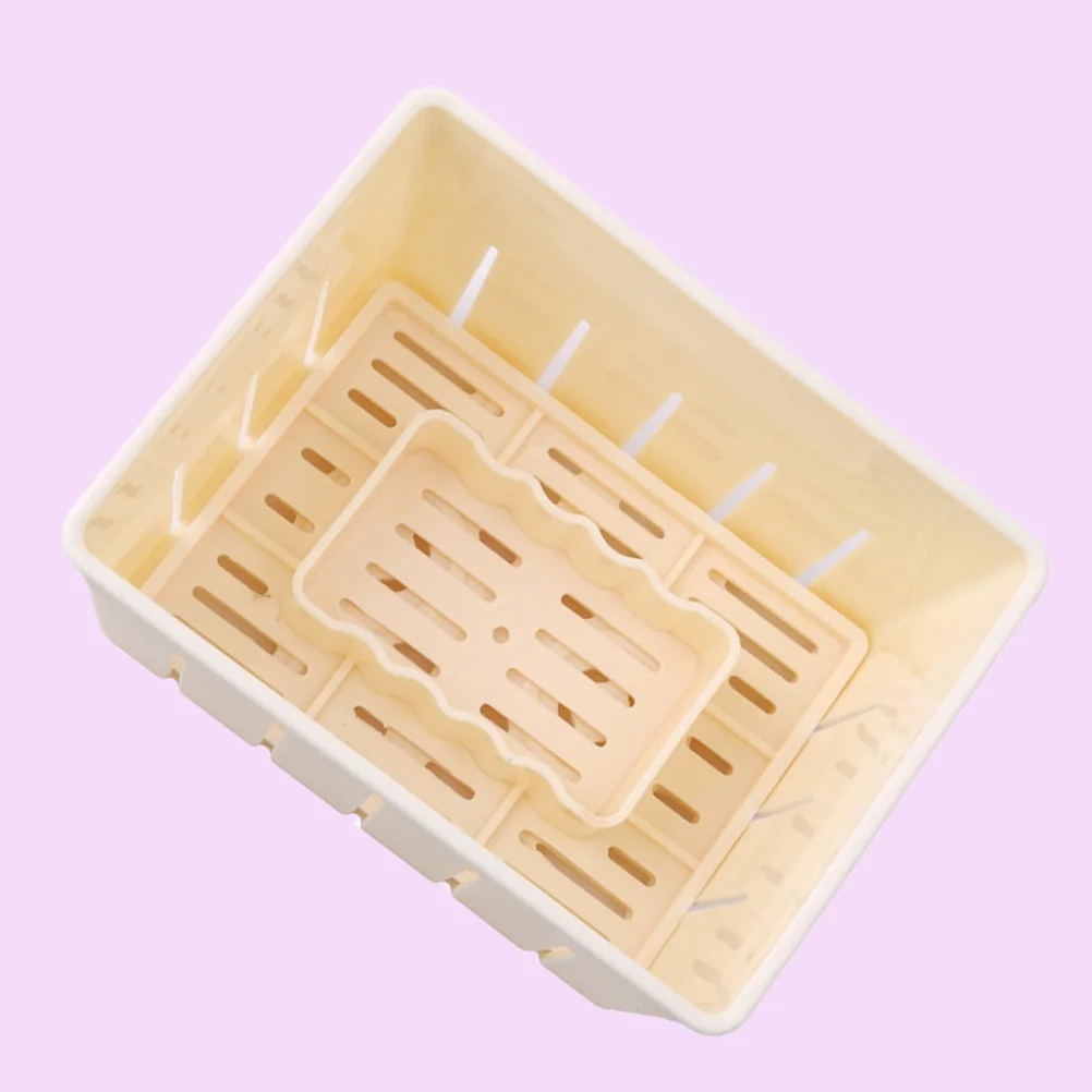 التوفو صنع قالب صندوق تقطيع لتقوم بها بنفسك قالب الضغط أداة المطبخ الأصفر القطن الشاش الأطعمة الصحية لا رائحة قالب ضغط التوفو
