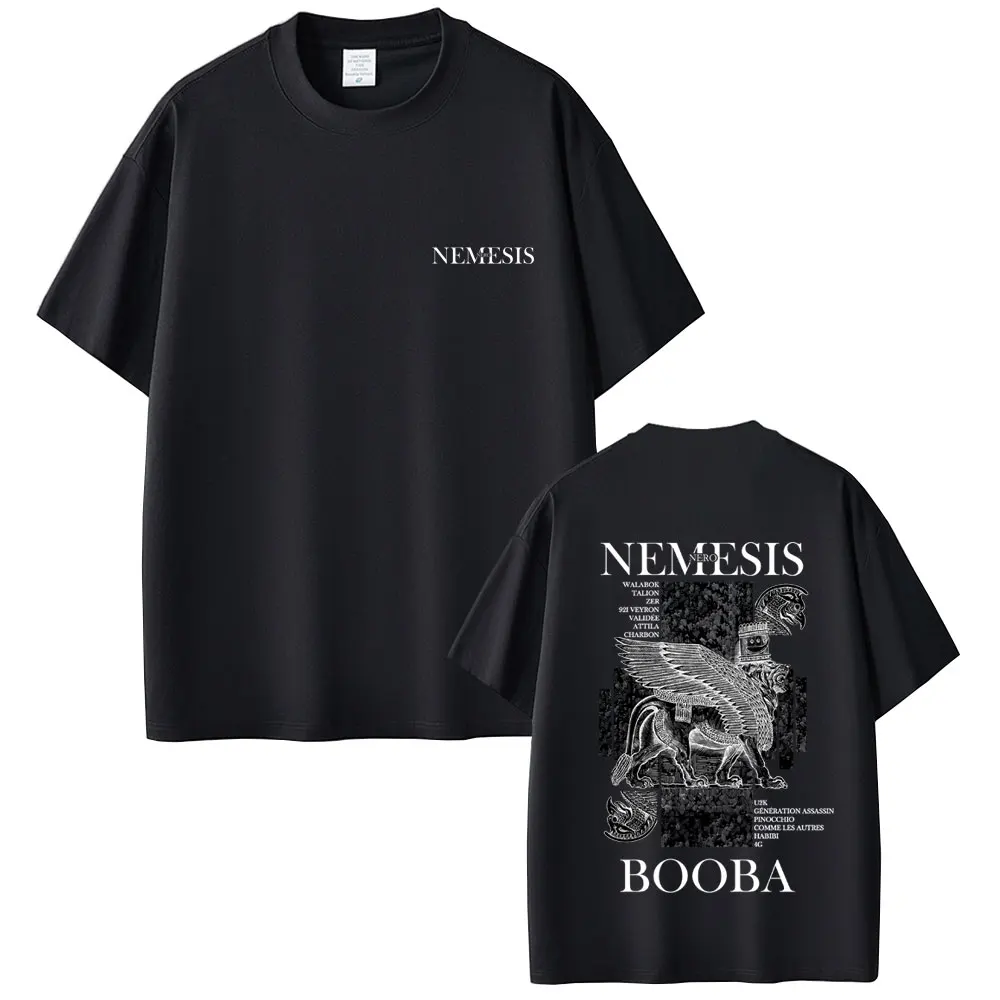 

Rapper Nero Nemesis Album Graphic T-shirt Men Women Hip Hop Fashion Pop Music T-shirts Men's Casual Vintage T Shirts Streetwear