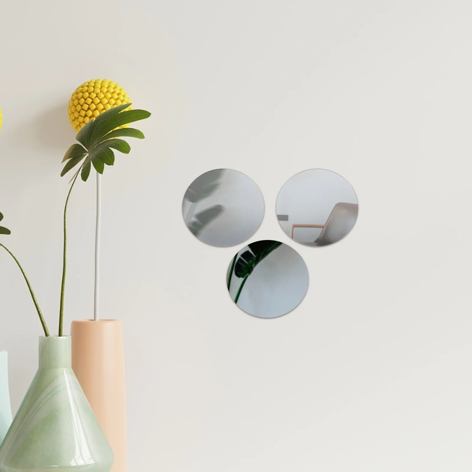 

20pcs Mini Round Mirror 8Cm Self Adhesive Small Mirrors For Crafts Diy Wall Decor Tiles Acrylic Circle Mirror Stickers Handmade