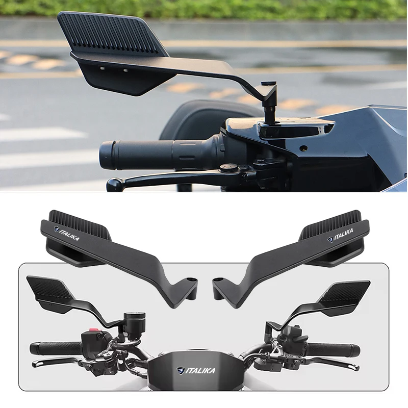Espejo sigiloso para motocicleta, espejos ajustables de ala de viento para ITALIKA XS125 XS150 WS150 GS DS150 GTS175 WS175, accesorios