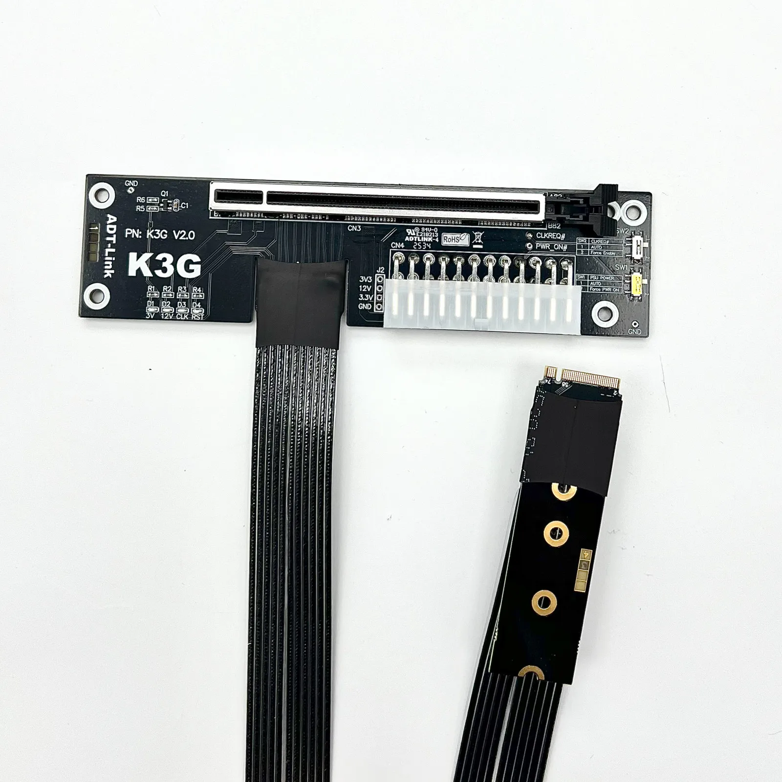 ADT-Link K43SG 5.0 M2 بطاقة رسومات الكمبيوتر المحمول محول خارجي EGPU تمديد كابل بطاقة الرسومات الخارجية لرسو السفن PCI Express Gen5