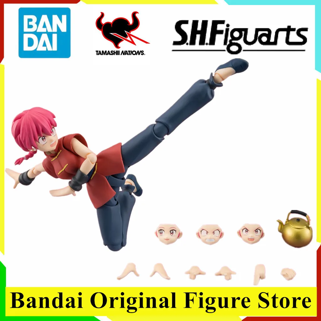 

Original BANDAI Anime Ranma 1/2 Saotome Ranma S.H.Figuarts Ranma Nibun-no-Ichi Action Figure Toys PVC Model Collection Doll
