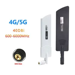 Módulo de roteador de medidor inteligente sem fio Omni, antena masculina SMA, cola, ganho, 40Dbi, 5G, 3G, 4G, GSM, banda completa, branco, 2pcs