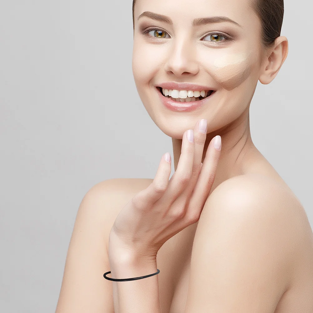 50 Pcs Wristbands Silicone Elastic (black) Simple Outdoor Jelly Bracelets Stretch Wristand Men Women