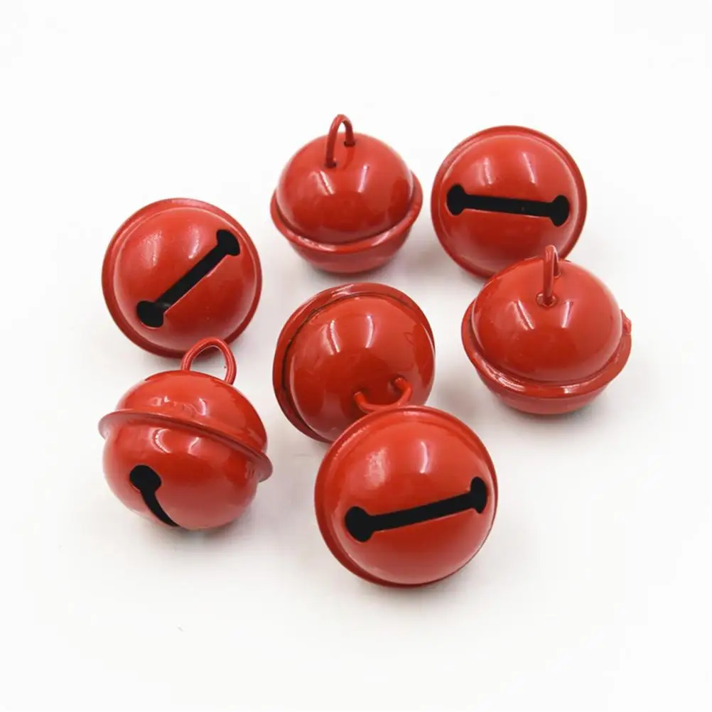 

30pcs 22mm Colorful Painted Jingle Bell Metal Round Mini Bells Jewelry Ornaments Xmas Decor Pendants for Party Christmas DIY Cra