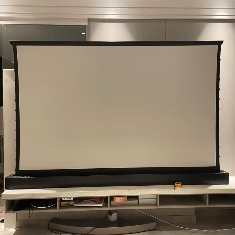 Floor Rising Screen 8K Support Black Diamond Coating ALR Electric Projection Screens Gain 1.3 Motorized Screen
