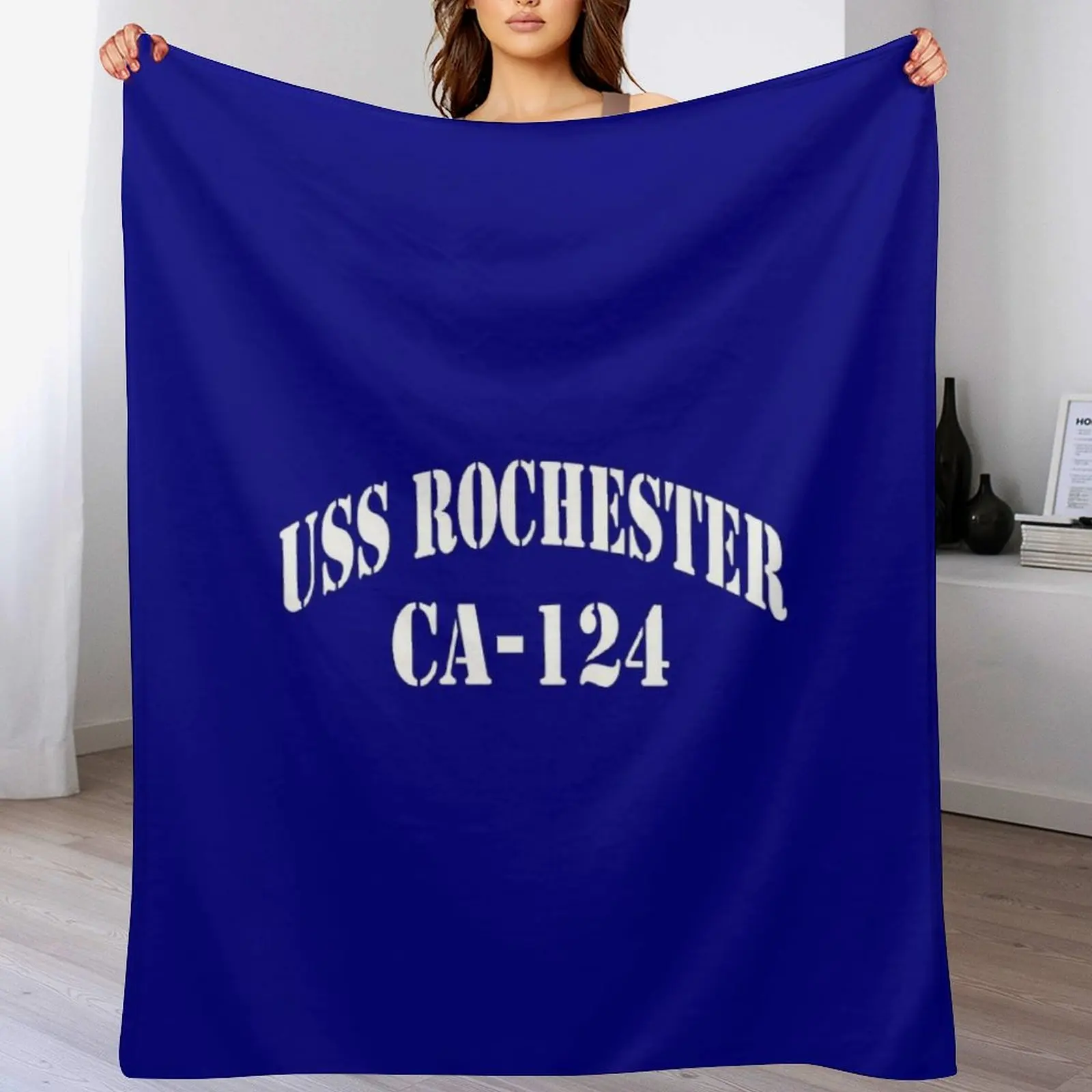 

USS ROCHESTER (CA-124) SHIP'S STORE Throw Blanket Soft Plush Plaid Flannel blankets ands Quilt Blankets