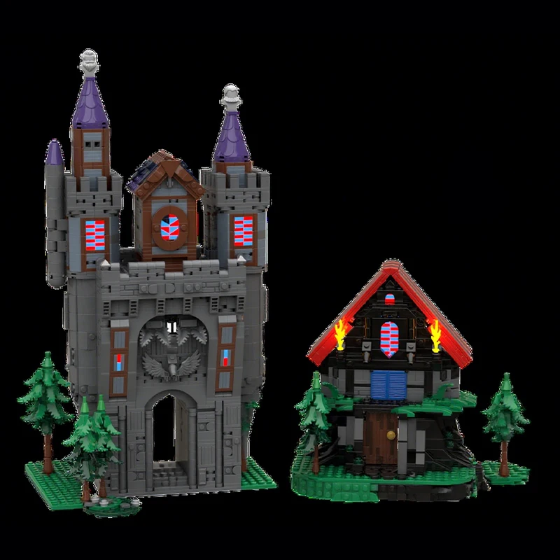 887PCS MOC Magical Workshop v2 Modular Wizard's Tower DIY Educational Building Blocks Set for Kids Birthday Gift