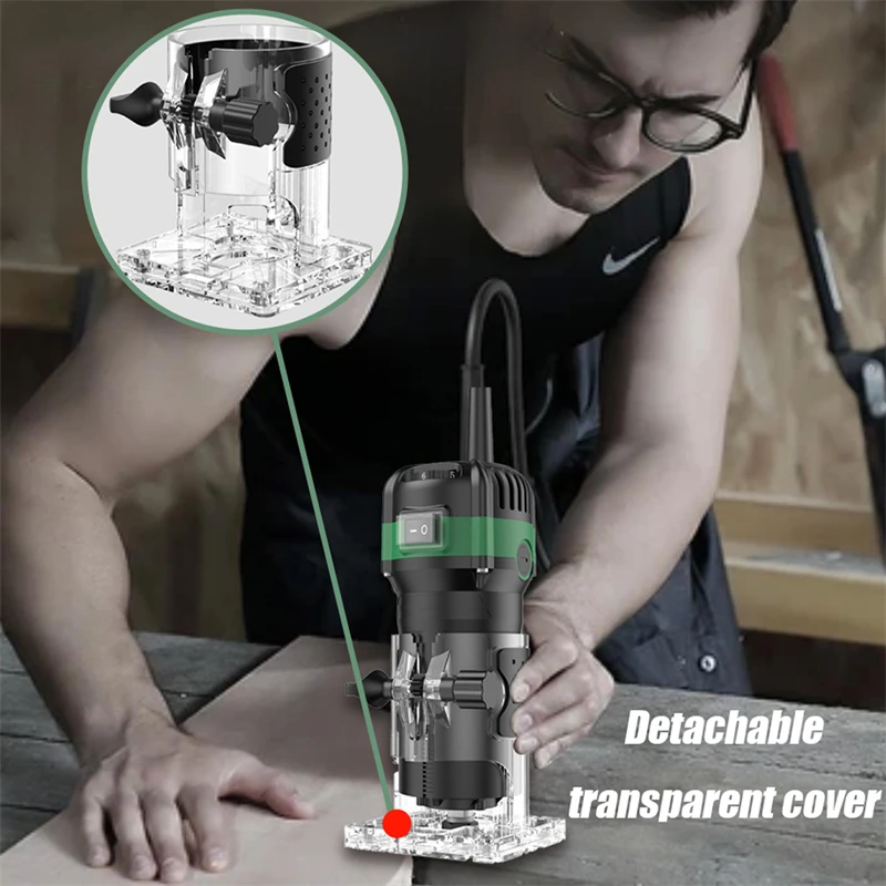 800 واط 6 سرعة آلة التشذيب الكهربائية 33000 دورة في الدقيقة الأعمال الخشبية تنقش اليد الخشب حافة راوتر المتقلب المنزل لتقوم بها بنفسك زيوت الطاقة