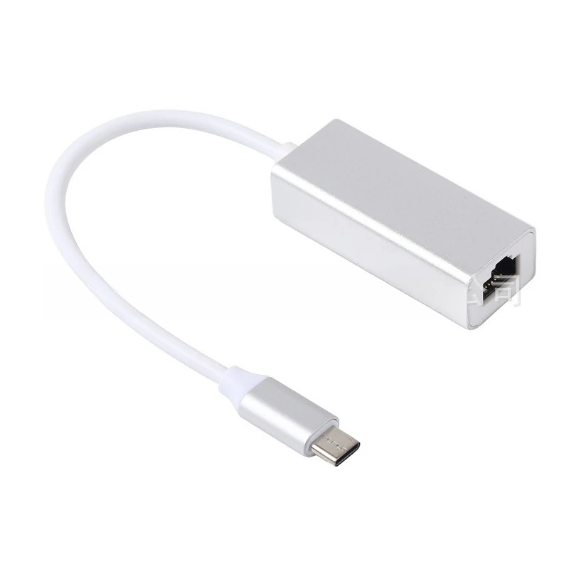 Type-C 100Mbps 2.0 Driverless Wired Network Card, Aluminum Alloy, USB 3.1 to RJ45, Laptop 8152b