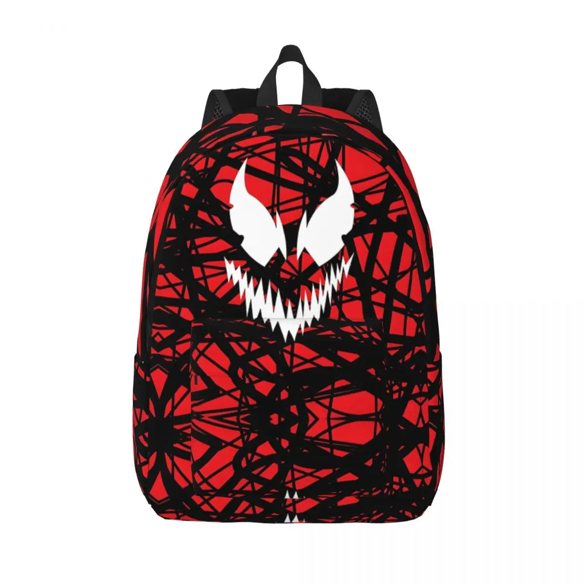 Vintage Red Carnage Face Storage Bag Work Office Multi Compartment Marvel Venom Film Teen Boy Men Women Adult Kindergarten Bag