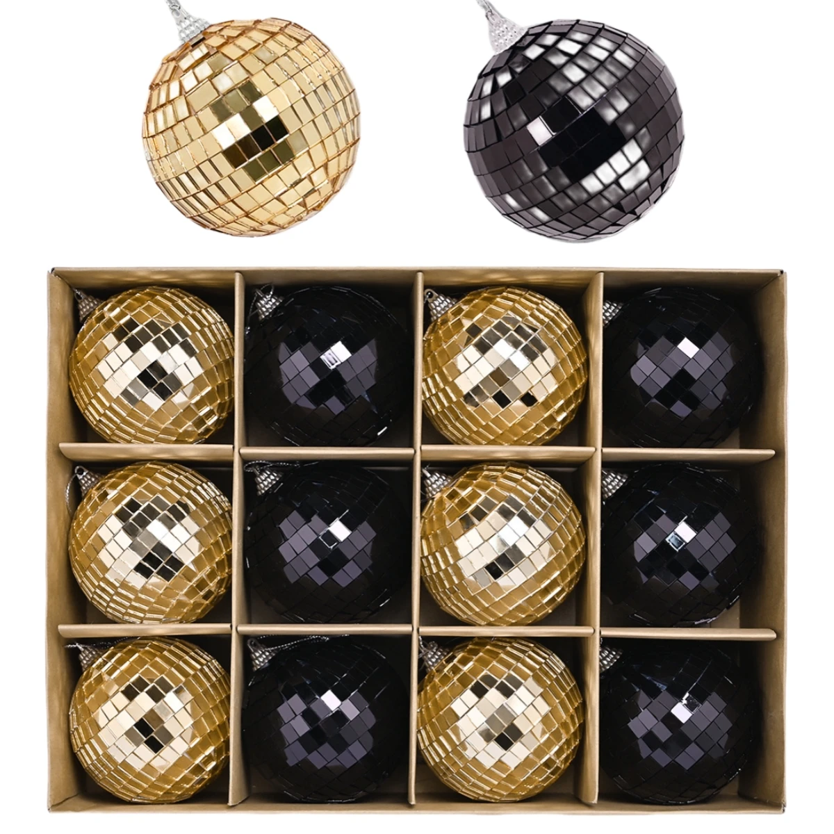 

Dazzle Your Guests Set of Twelve Reflective Mirror Disco Balls Each Measuring Eight Centimeters Perfect For Parties