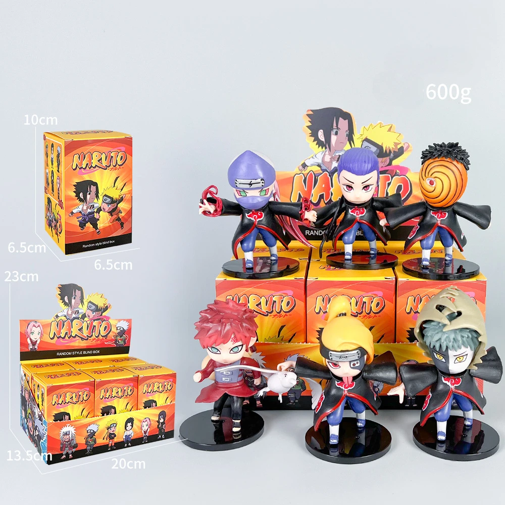 Наруто Саске Какаши Гаара Феррет Аниме Слепая коробка Персонаж ПВХ Фигурка Коллекция Модель Настольный Орнамент Рождественский подарок