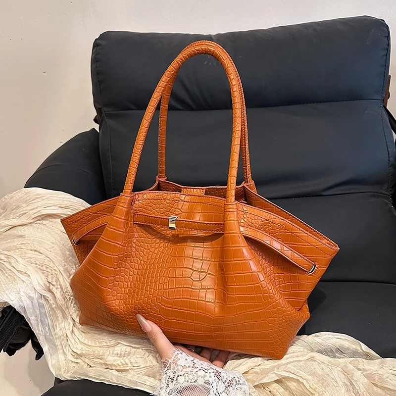 

Black Brown Design Large PU Leather Hobo Underarm Bags Lady Winter Shoulder Bag for Women 2025 New Trend Y2K Handbags and Purses